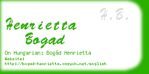 henrietta bogad business card